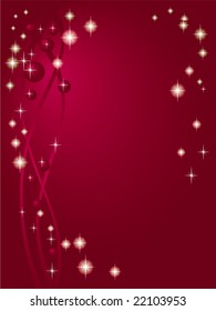 Claret red background with starlets