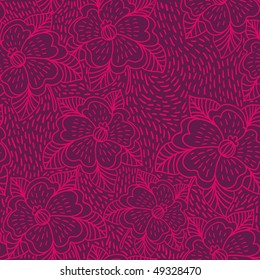 claret seamless pattern with flowers