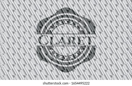 Claret silver shiny badge. Scales pattern. Vector Illustration. Detailed.