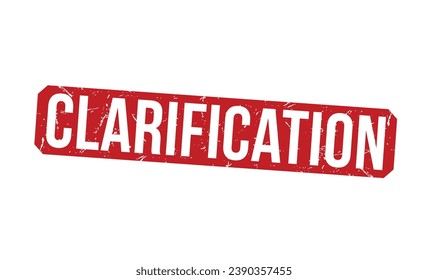 Clarification rubber stamp vector illustration on white background.