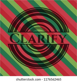 Clarify christmas colors emblem.