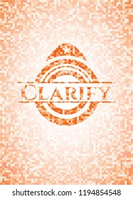 Clarify orange mosaic emblem