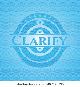 Clarify water emblem. Vector Illustration. Detailed.