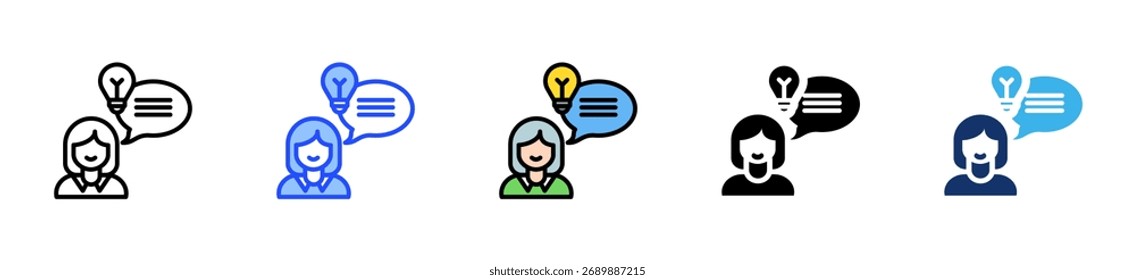 Clarifying Questions Icon Collection With Multiple Styles