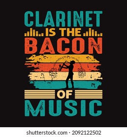 Clarinet is the bacon of music - vector