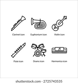 Clarinete, Eufonio, Violín, Flauta, Dramas, Armónica, Icono