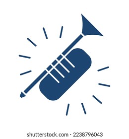 Clarinet filled universal icon ui ux element sign.
