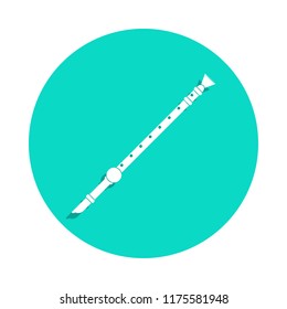 clarinet icon in badge style. One of Music Instruments collection icon can be used for UI, UX
