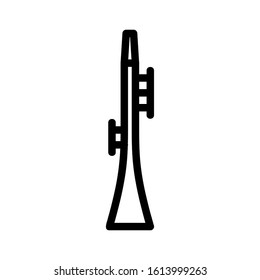 clarinet icon with black line style
