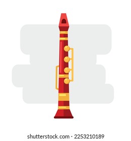 Clarinet icon clipart isolated vector illustration