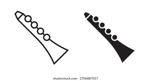 Clarinet icon collection. modern simple icons for web