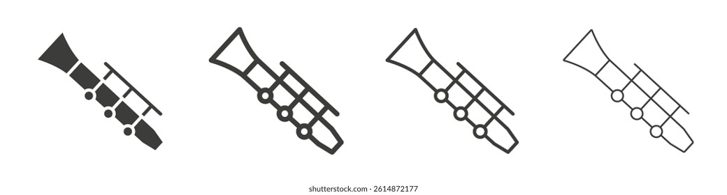 Clarinet icon collection for website designs