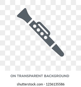 Clarinet icon. Clarinet design concept from Music collection. Simple element vector illustration on transparent background.