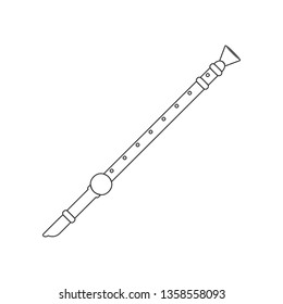 clarinet icon. Element of zoo for mobile concept and web apps icon. Outline, thin line icon for website design and development, app development
