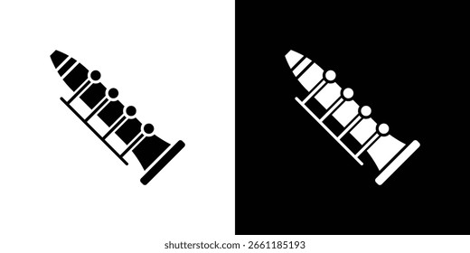 Icono de clarinete de un Vector de estilo plano