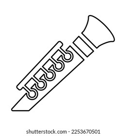 Clarinet Icon In Line Style