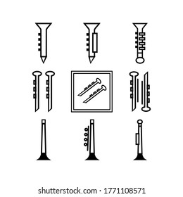 Clarinet icon or logo isolated sign symbol vector illustration - Collection of high quality black style vector icons
