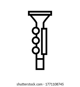 Clarinet icon or logo isolated sign symbol vector illustration - high quality black style vector icons
