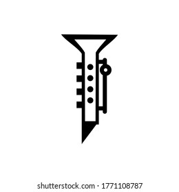 Clarinet icon or logo isolated sign symbol vector illustration - high quality black style vector icons
