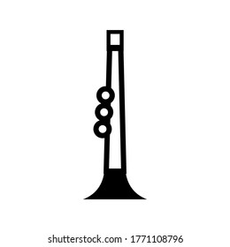 Clarinet icon or logo isolated sign symbol vector illustration - high quality black style vector icons
