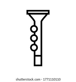 Clarinet icon or logo isolated sign symbol vector illustration - high quality black style vector icons
