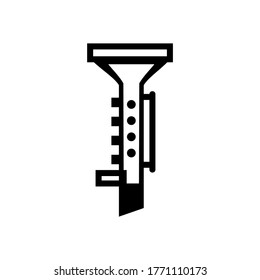 Clarinet icon or logo isolated sign symbol vector illustration - high quality black style vector icons

