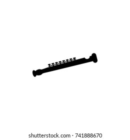 Clarinet icon on white background