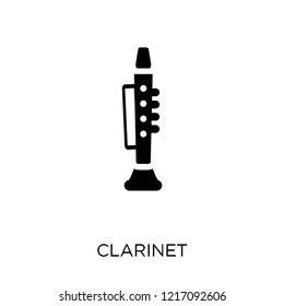 Clarinet icon. Clarinet symbol design from Music collection. Simple element vector illustration on white background.