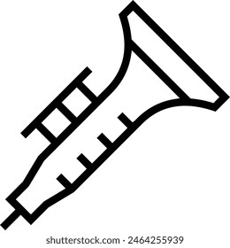 clarinet icon. Thin linear style design isolated on white background