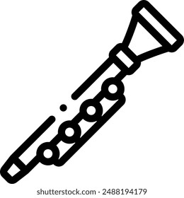 clarinet icon. Thin Linear Style Design Isolated On White Background