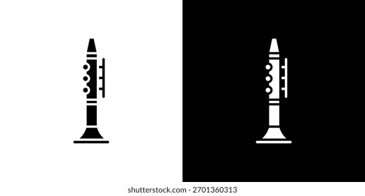 Ícone Clarinete. Ilustração vetorial. Design plano.