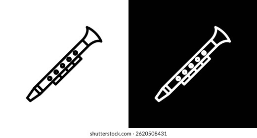 Vetor de ícone de Clarinete, modelo de logotipo de ilustração em estilo moderno