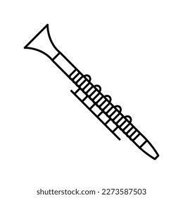 clarinet icon vector. Linear style sign for mobile concept and web design..eps