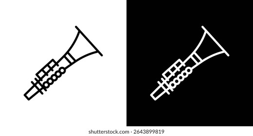ícone Clarinete vetor elemento simples ilustração editável
