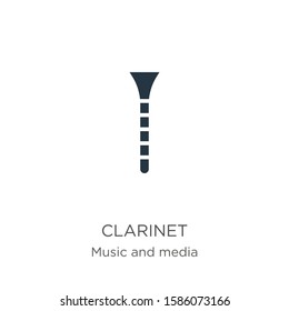 Clarinet icon vector. Trendy flat clarinet icon from music collection isolated on white background. Vector illustration can be used for web and mobile graphic design, logo, eps10