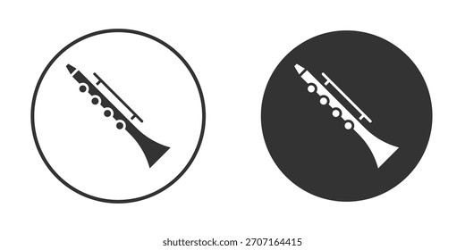 Ícone de clarinete para design de site, logotipo para web e apps.