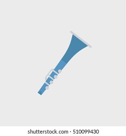 clarinet icon,flat design