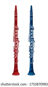 Clarinet instrument cartoon music graphic vector