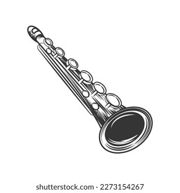 clarinet jazz musical instrument isolated icon