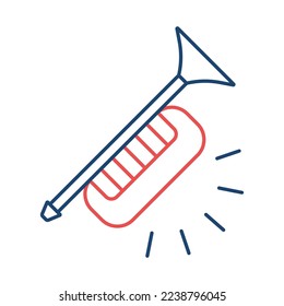 Clarinet line universal icon ui ux element sign.