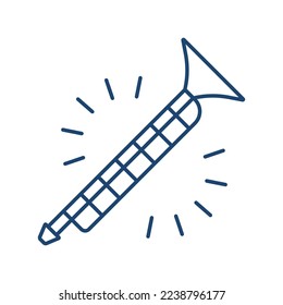 Clarinet line universal icon ui ux element sign.
