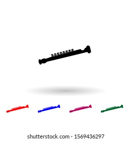 Clarinet multi color icon. Simple glyph, flat vector of music instrument icons for ui and ux, website or mobile application