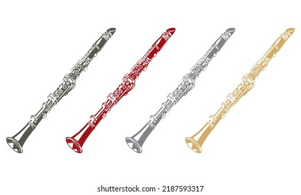 Clarinet Musical Instrument Vector Illustration
