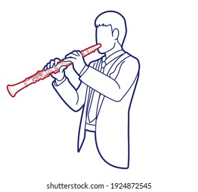 Clarinet Musician Orchestra Instrument Graphic Vector