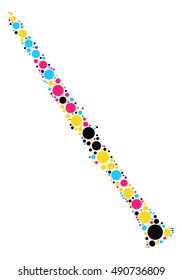 clarinet shape vector design by color point
