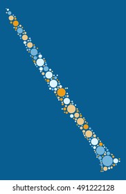 clarinet shape vector design by color point