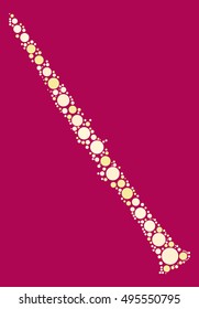 clarinet shape vector design by color point