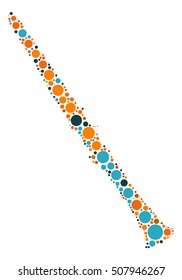 clarinet shape vector design by color point