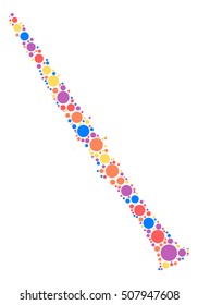 clarinet shape vector design by color point