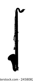 clarinet silhouette - vector illustration	